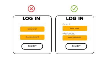 Exemple de libellé dans un formulaire