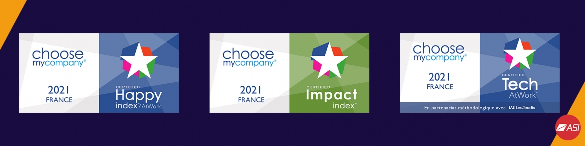 Visuel des 3 labellisations par ChooseMyCompany